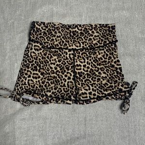 Zyia Active Leopard Brillant Double Scruch Bootie short ladies large
